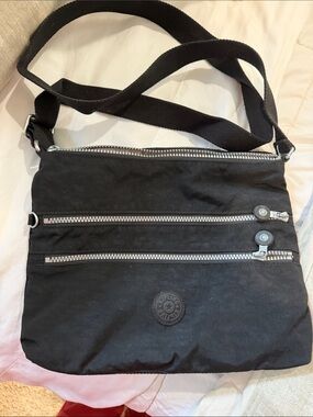 Kipling Black Nylon Crossbody Messenger Bag